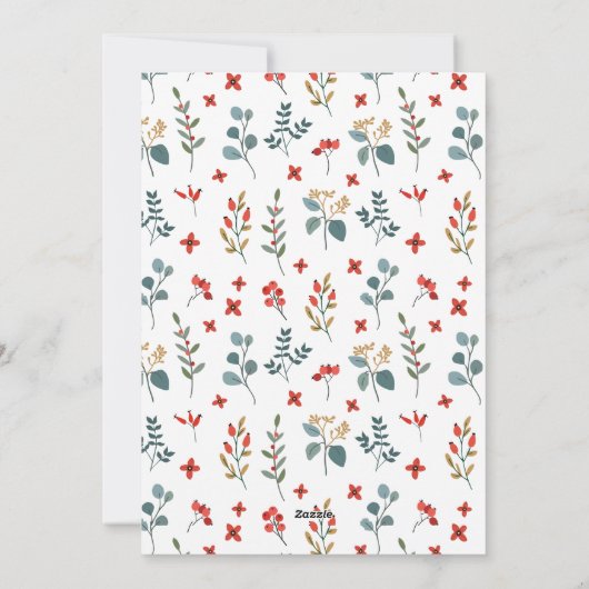 Foto Eucalyptus Berries Feestdagenkaart (Achterkant)