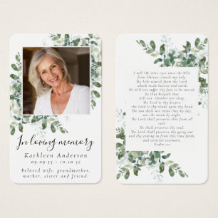 Foto Eucalyptus Funeral Memorial Prayer Kaart