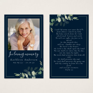 Foto Eucalyptus Funeral Memorial Prayer Kaart