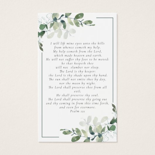 Foto Eucalyptus Funeral Memorial Prayer Kaart (Achterkant)