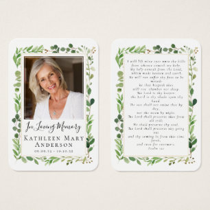 Foto Eucalyptus Funeral Memorial Prayer Kaart