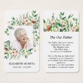 Foto Eucalyptus Funeral Prayer Kaart (Voorkant /achterkant)