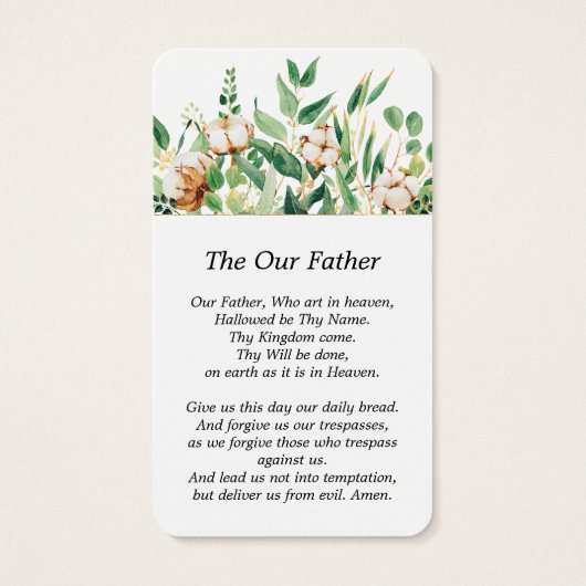 Foto Eucalyptus Funeral Prayer Kaart (Achterkant)