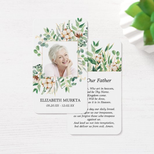 Foto Eucalyptus Funeral Prayer Kaart (Bureau)