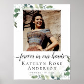 Foto: Eucalyptus Funeral Welcome Sign. Poster (Voorkant)