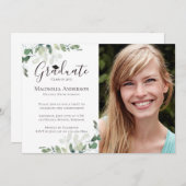Foto Eucalyptus Graduation Party Kaart (Voorkant / Achterkant)