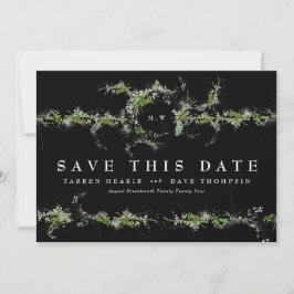 Foto Eucalyptus Krans Monogram Premium Zwart Save The Date