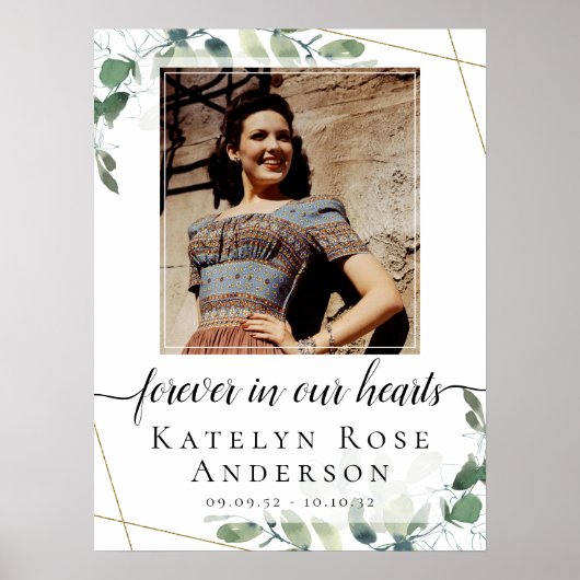 Foto Eucalyptus Rouw Welkom Bord Poster (Voorkant)