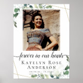 Foto Eucalyptus Rouwboeket Welkom Bord Poster (Voorkant)