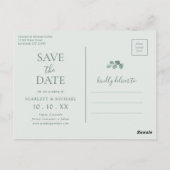 Foto Eucalyptus Save the Date Briefkaart (Achterkant)