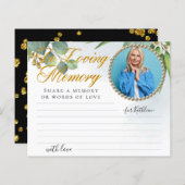 Foto Eucalyptus Share a Memory Funeral Kaart (Voorkant / Achterkant)