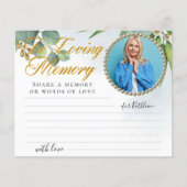 Foto Eucalyptus Share a Memory Funeral Kaart (Voorkant)