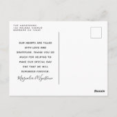 Foto Eucalyptus Weddenschap Bedankt Briefkaart (Achterkant)