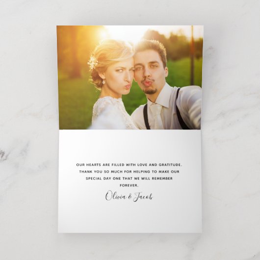 Foto Eucalyptus Weddenschap Bedankt Folie Wenskaart (Binnenlaag)