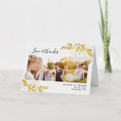 Foto Eucalyptus Weddenschap Bedankt Folie Wenskaart (Voorkant)