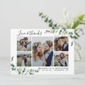 Foto Eucalyptus Wedding Bedankkaart (Staand voorkant)