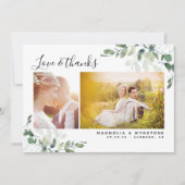 Foto Eucalyptus Wedding Bedankkaart (Voorkant)