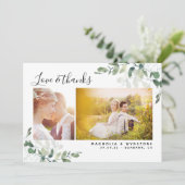 Foto Eucalyptus Wedding Bedankkaart (Staand voorkant)