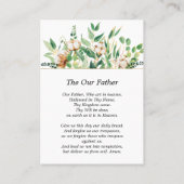 Foto Eucalyptus White Floral Funeral Prayer Kaart Visitekaartje (Achterkant)