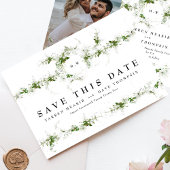 Foto Eucalyptus Wreath Monogram Weddenschap Save The Date