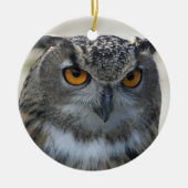 Foto Eurasian Eagle Owl Keramisch Ornament (Voorkant)