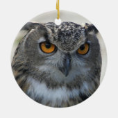 Foto Eurasian Eagle Owl Keramisch Ornament (Achterkant)