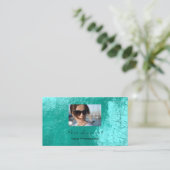 Foto Evenement Make-up Artiest Leer Shimmering Aqu Visitekaartje (Staand voorkant)