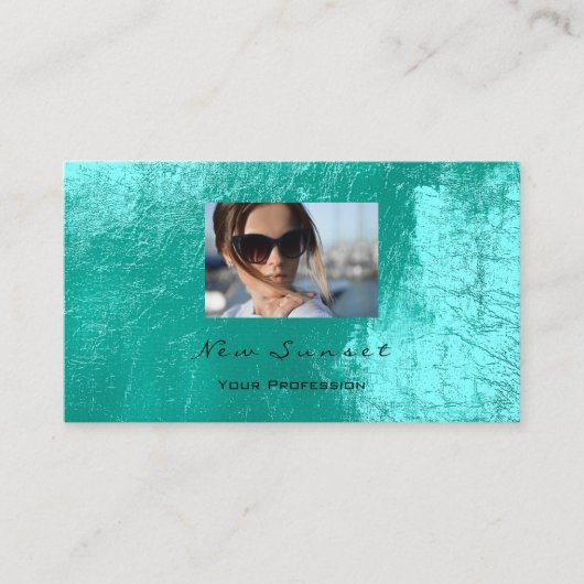 Foto Evenement Make-up Artiest Leer Shimmering Aqu Visitekaartje (Voorkant)