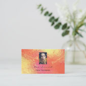 Foto Evenement Make-up Leven Koraal Leer Goud Lux Visitekaartje (Staand voorkant)