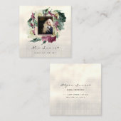 Foto Evenement Planner Make-up Artiest Groen Vierkante Visitekaartje (Voorkant / Achterkant)