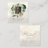 Foto Evenement Planner Make-up Fotograaf Groen Vierkante Visitekaartje (Voorkant / Achterkant)