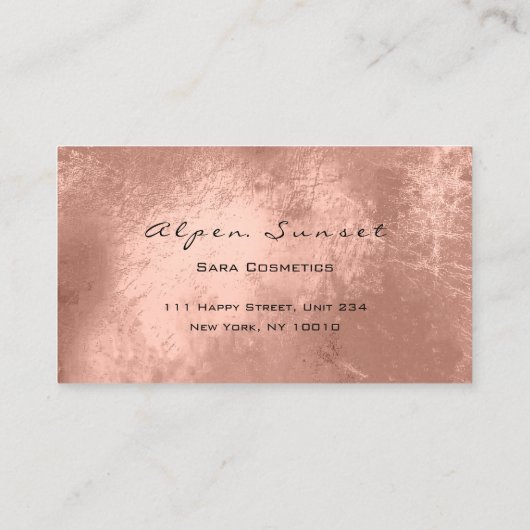 Foto Evenement Planner Make-up Leven Koraal Leer 1 Visitekaartje (Achterkant)