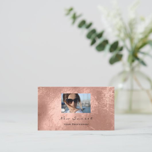 Foto Evenement Planner Make-up Leven Koraal Leer 1 Visitekaartje (Staand voorkant)