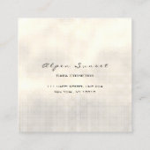 Foto Evenement Trouwfoto Marsala Mint Floral Vierkante Visitekaartje (Achterkant)