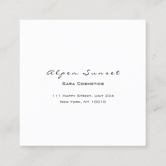 Foto Evenement Trouwfoto Munt Marsala Floral Vierkante Visitekaartje (Achterkant)