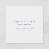 Foto Evenementenplanner Zwart Wit Ingelijste Bloem Vierkante Visitekaartje (Achterkant)