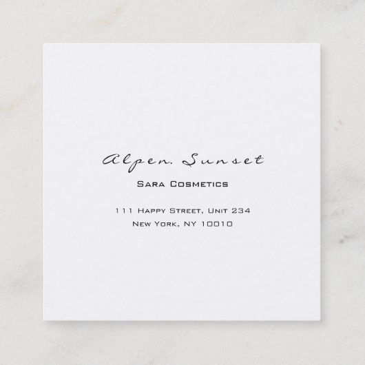 Foto Evenementenplanner Zwart Wit Ingelijste Bloem Vierkante Visitekaartje (Achterkant)