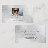 Foto Event Makeup Artist Leather Silver Grey Visitekaartje (Voorkant / Achterkant)