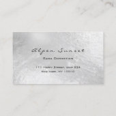 Foto Event Makeup Artist Leather Silver Grey Visitekaartje (Achterkant)