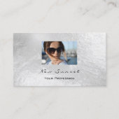 Foto Event Makeup Artist Leather Silver Grey Visitekaartje (Voorkant)