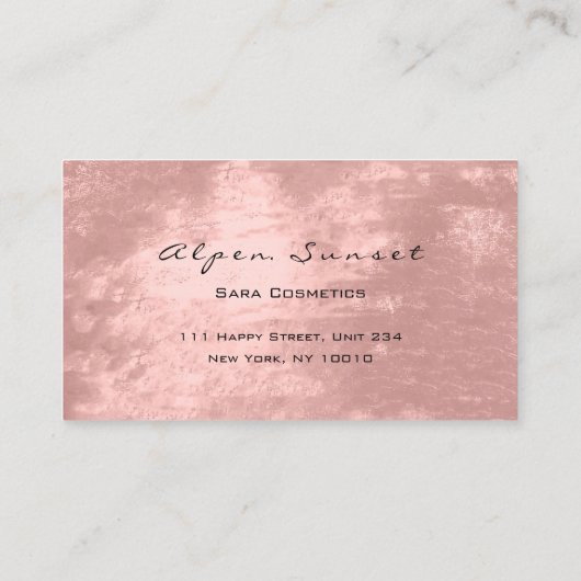 Foto Event Planner Make-up Roos Shimmering VIP Visitekaartje (Achterkant)