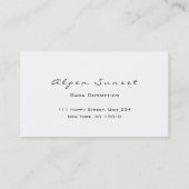 Foto Event Planner Zwart Wit Elegant Modern Visitekaartje (Achterkant)