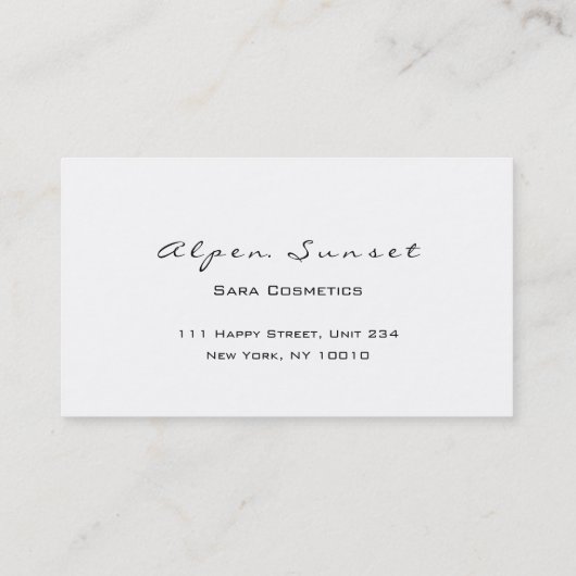 Foto Event Planner Zwart Wit Elegant Modern Visitekaartje (Achterkant)