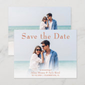 Foto Fade Save the Date Aankondiging Plat Kaart (Voorkant / Achterkant)