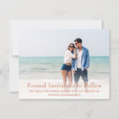 Foto Fade Save the Date Announcement Flat Kaart (Achterkant)