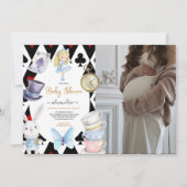 Foto Fairy Alice in Wonderland Baby shower Kaart (Voorkant)