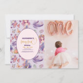 Foto Fairy Eerste Betoverde Woodland 1e Verjaardag Kaart (Voorkant)