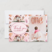 Foto Fairy Eerste Meisje's 1e Verjaardag Bedankkaart (Voorkant)