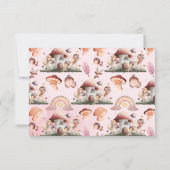 Foto Fairy Eerste Meisje's 1e Verjaardag Bedankkaart (Achterkant)