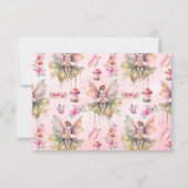 Foto Fairy Eerste Meisje's 1e Verjaardag Bedankkaart (Achterkant)